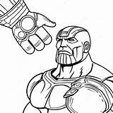 Thanos With Infinity Gauntlet Coloring Page 6801 5414 sketch template