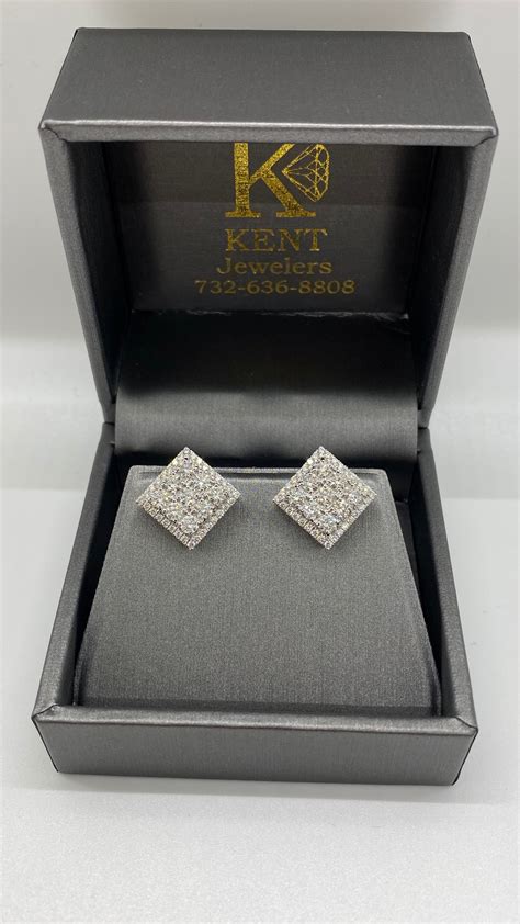 Square Diamond Earrings - Woodbridge Jewelery Exchange