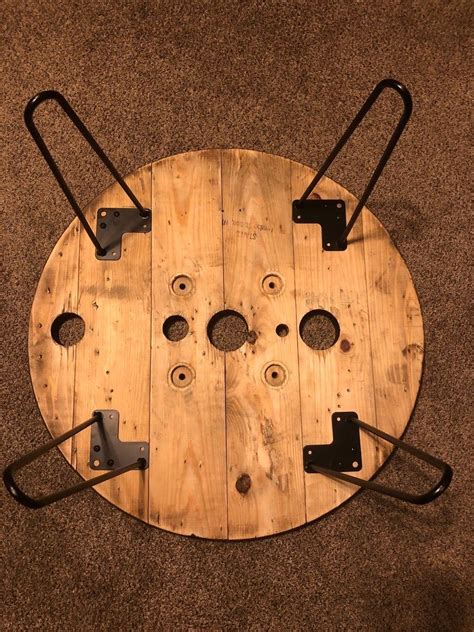 Spool Coffee Table Rustic Spool Table Reclaimed Wood Table | Etsy | Spool furniture, Wooden ...