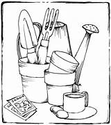 Gardening Tools Coloring Pages At GetColoringscom  Free Printable sketch template
