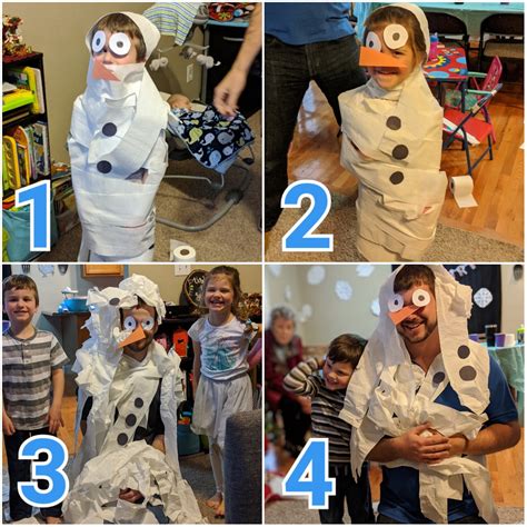 Snowman Toilet Paper Christmas Party Game
