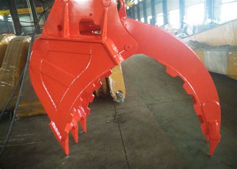 BSP 3/8" Excavator Bucket Grab , Hydraulic Grapple Attachment With Grating Bucket