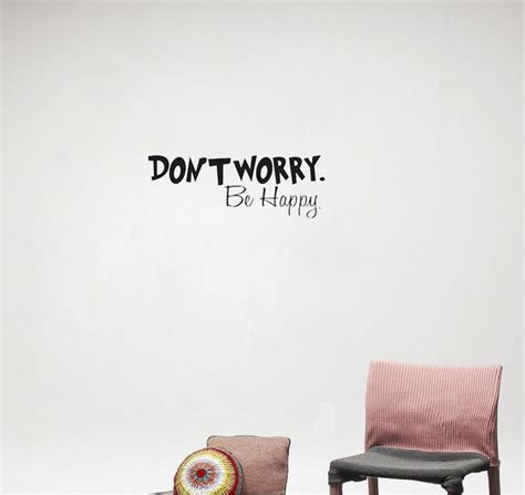 Don't Worry Be Happy wall decals quotes home decoration wall art living room decorative stickers ...