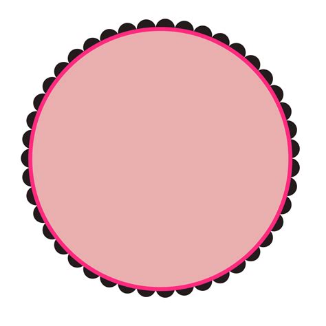 OnlineLabels Clip Art - Scalloped Round Frame