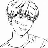 Bts Coloring Pages Jungkook Printable Kids Jin Jimin Members Sketch  sketch template