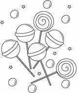 Coloring Lollipop Page Candy Sketch sketch template