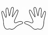 Kids hands  Coloring Page sketch template