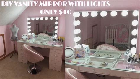 DIY Vanity Mirror With Lights | ONLY $40! - YouTube