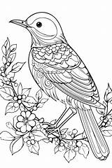 Printable Realistic Bird Coloring Pages sketch template