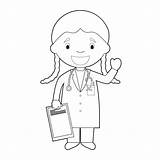 Coloring Doctor Clipart Black And White sketch template