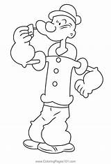 Popeye The Sailor Coloring Pages  sketch template