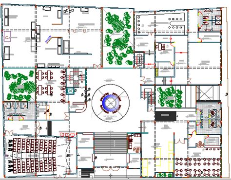 Museum Architecture Layout and Structure Details dwg file - Cadbull