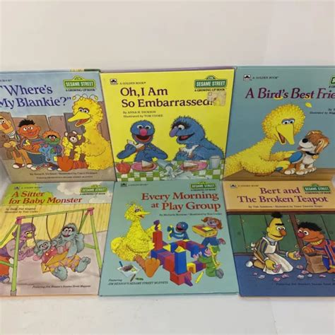 VINTAGE SESAME STREET Growing Up Books for Children 80's Lot of 6 Grover Ernie $25.92 - PicClick