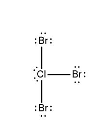 Draw the Lewis structure of $\ce{ClBr3}$. | Quizlet