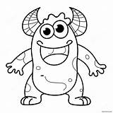 Funny Monster Coloring Page 18342 14938 sketch template
