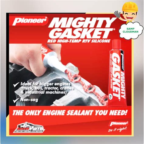 Pioneer Mighty Gasket Red 85g Hi-Temp Heat Resistant High Temperature Silicone Engine Gasket ...