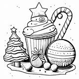 Christmas Candy Coloring Page · Creative Fabrica sketch template