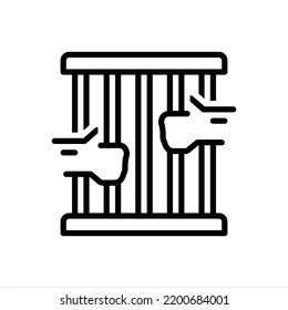 Vector Black Icon Prison Stock Vector (Royalty Free) 2211047611 ...