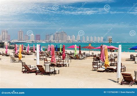 The Public Beach at Katara Cultural Center in Doha Stock Photo - Image of tourism, arab: 113756248