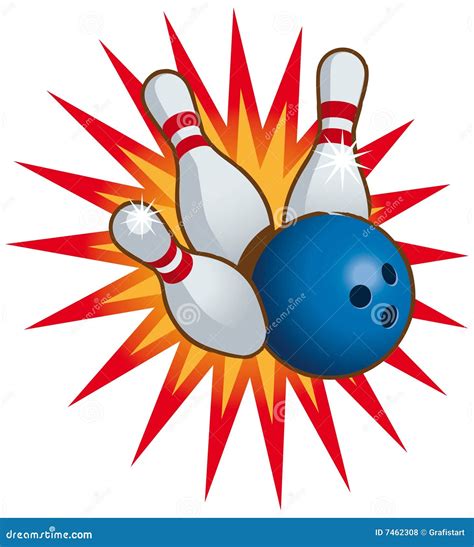 Bowling Ball And Pins Vector