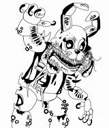 fnaf coloring Pages springtrap  Fnaf Avengers sketch template