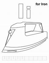 I For iron coloring page With Handwriting Practice  Download Free sketch template