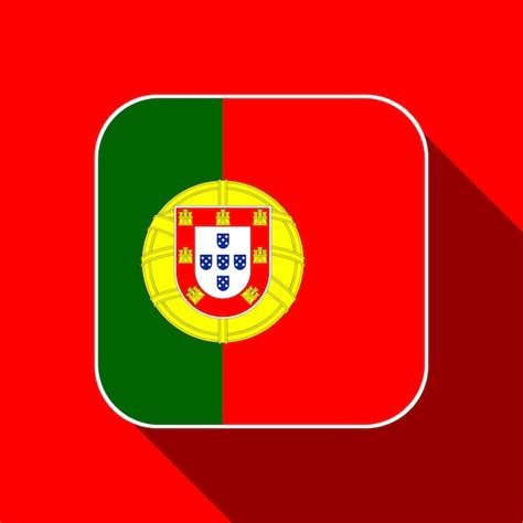 Premium Vector | Portugal flag official colors vector illustration
