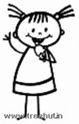 Stick Figure Girls sketch template
