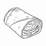 Burrito coloring Page – Coloring Corner sketch template