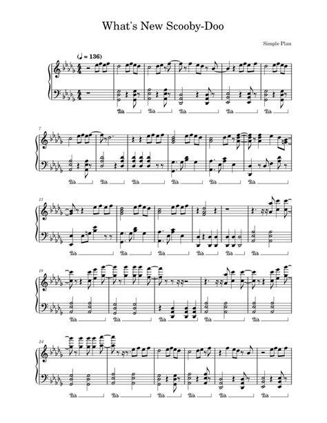 Whats new scooby doo – Simple Plan Sheet music for Piano (Solo) Easy ...