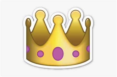 Crown Emoji Sticker Transparent PNG - 531x469 - Free Download on NicePNG