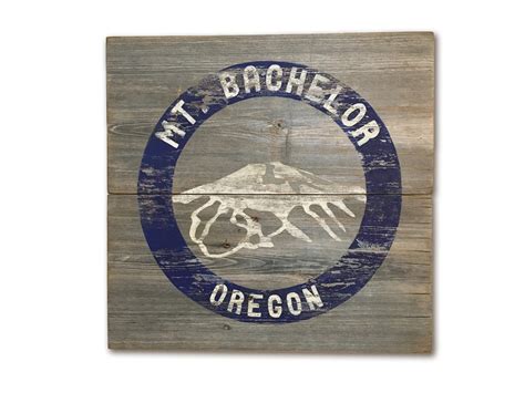 Mt Bachelor Art Mt Bachelor Map Mt Bachelor Ski Decor Ski - Etsy