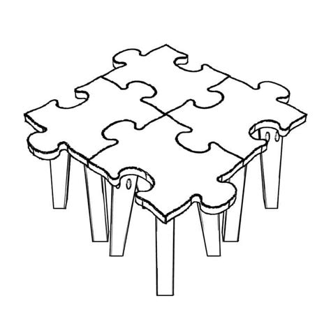 Kids Table Made Like a Jigsaw Puzzle PDF - TheDIYPlan