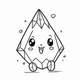 Cristal Para Kristall Colorear Dibujo Crystal Coloring Kleurplaat  sketch template