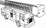 Fire Truck Coloring Page Printable sketch template