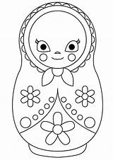 Russian Matryoshka Doll coloring Page  Download Print Or Color Online sketch template