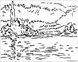 Claude Monet Coloring Sheets Sketch Page sketch template