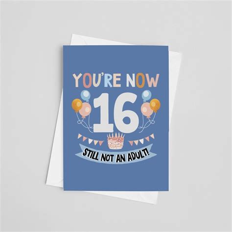 Funny 16th Birthday Card 16th Birthday Card 16th Birthday - Etsy in 2022 | Birthday cards for ...