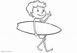 Printable Surfboard Coloring Pages Sketch Page sketch template
