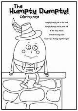 Humpty Dumpty Nursery Rhyme Sketch Coloring Page sketch template