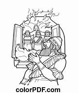 God Protects Daniels Friends In A Furnace – Coloring Pages And Books PDF sketch template