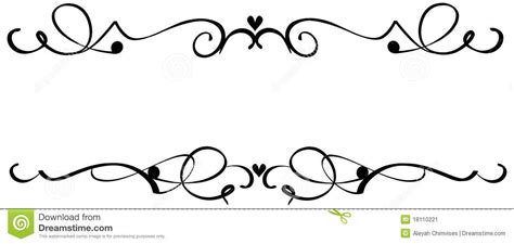 Scroll Heart Ornaments | Decorative lines, Art, Clip art