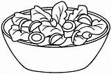 Salad Coloring Page » Turkau sketch template