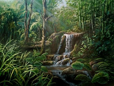 Тропический лес картина - 93 фото