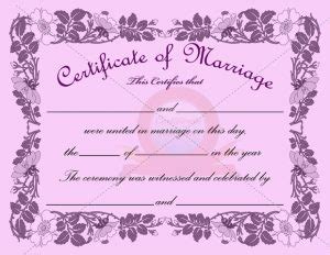 Marriage Certificate Template | Template Business