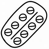 Pills Coloring Page sketch template