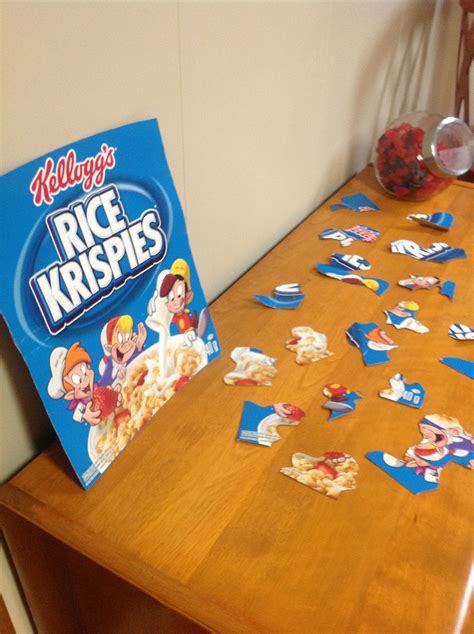 Puzzle from a cereal box. Another fun game. | Kelloggs rice krispies, Rice krispies, Pop tarts