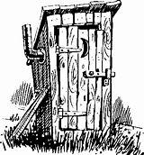 Clipart Hillbilly Outhouse Shed Drawing Old Sheds Rustic Pages Shack  sketch template