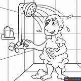 Shower Coloring Page  Easy Drawing Guides sketch template