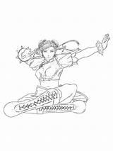 Chun Li From Street Fighter coloring Page sketch template
